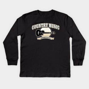 Country Music Kids Long Sleeve T-Shirt